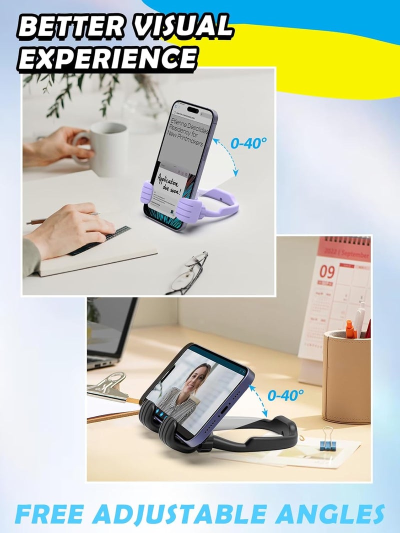 CALDEVER Stocking Stuffers for Teens Girls Boys Adults Cell Phone Stand: UPGRADE Adjustable Thumbs Up Lazy Phone Holder for Desk Cool Gadgets Fun Birthday Gift Ideas for Kids Teenager Women Gifts for Christmas - Image 4